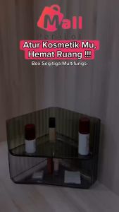Mall Perabot Sigi | Rak Meja Segitiga Sudut Aklirik Penyimpanan Kosmetik | Box Pajangan Siku Storage Serbaguna | Tempat Buku Transparan