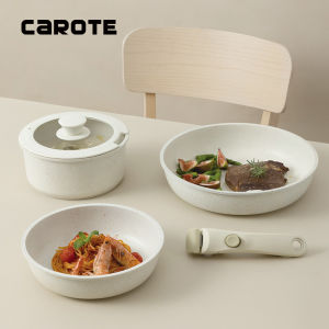 Non-stick Cookware Set Handle Removable Frying Pan Wok Saucepan For Oven Induction Chemical Stove