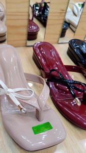 DETALENTA Sandal Wanita Hak Tahu Casual Style Terbaru / Sandal Wanita Kekinian Buat Kondangan Pesta