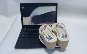 BRZ99 Sandal Wanita NATASHA Motif Pinggir Sandal Wedges Cewek Tinggi BIG SAZE 36-43