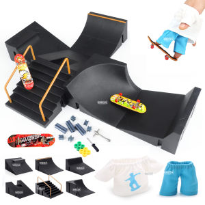 Fingertip Toys DIGIT DECKS Finger Skatepark with Skateboard Mini Ramp Finger Teck Toys with Clothing Set Finger Sport Game ﻿