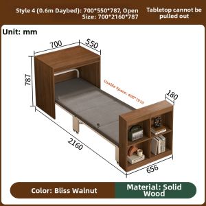 JIALANGE | Pull Out Concealment Foldable Bed Desk Integrated Multi-Use Bed