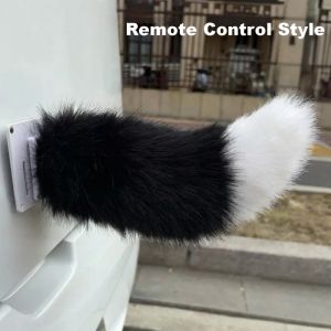 Cute Electric Wagging Plush Tail for Car  Remote Control Moving Fox Tail Decoration Universal for Scooter Motorcycle