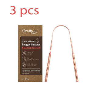 oralhoe | U-Shaped Tongue Scraper Stainless Steel Tongue Cleaner Remove Coating Bad Breath Gentle Oral Hygiene Portable