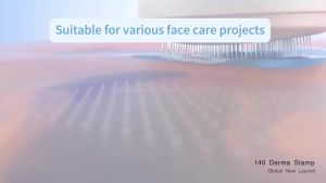 New S2 Derma Stamp Facial Skincare Tool - 140 Pins Micro-Needle Beauty Device Needle Length 0.25mm