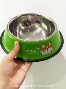 Stainless Colorful Dog and Cat Bowl Food and Water Different Sizes 16cm 18cm 22cm 26cm 30cm 34cm