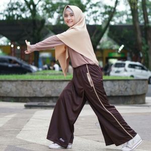 Rok Celana Olahraga Muslimah bahan Lotto Super Premium - Celana Rok Kulot Training Workout senam Joging