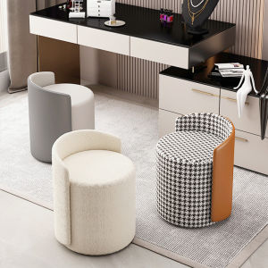 Kerusi Makeup Murah Modern Nordic Luxury Internet Celebrity Makeup Stool Girls bedroom High-end Rotatable Makeup Minimalist Nail Art Chair 化妆椅