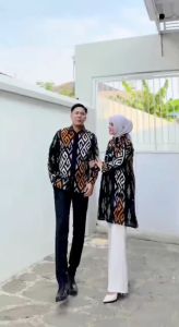 Tunik Floy Motif Songket - Atasan Baju Batik Wanita Modern - Tunik Jumbo Terbaru Mewah Seragam