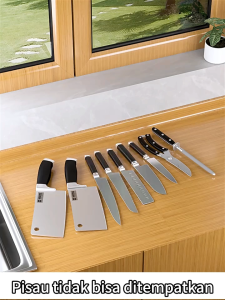 MEIDOO Gantungan Pisau Dapur Magnet TempelStainless Magnetic Knife Holder Rak pisau dapur