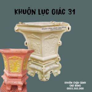 khuôn đúc chậu lục giác 31 và chân đôn -chất liệu ABS siêu bền có lòng trong dễ dàng sử dụng cho người mới bắt đầu