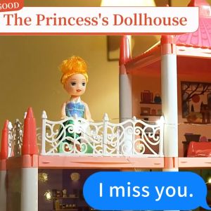 Dollhouse Dream House Includes 2 Dolls  Doll House Dreamhouse With Furniture Doll Accessories Gift For Girls And Toddlers Pink Girls Toys DIY Doll Play Set Baby Toys Princess Villa House