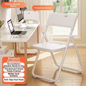 MOLORE | Folding Computer Chair Office Chair Dining Chair with Backrest Plastic Chair