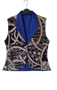 SSJ Vest Blazer Batik Atasan Kerja Wanita Seragam