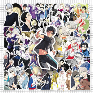 YURI!!! Trên Băng Anime Bộ Miếng Dán Chống Thấm Nước Graffiti Ván Trượt Laptop Nước Mát Hoạt Hình DIY Dán 10/30/50 Chiếc