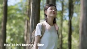 Portable neck hanging fan bladeless silent sports fan outdoor