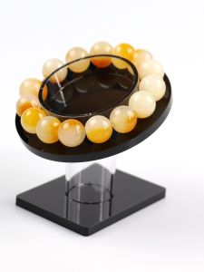 Acrylic Organic Glass Bracelet Stand Jewelry Display Stand Buddha Beads Showcase Transparent Material round Shape Single Layer