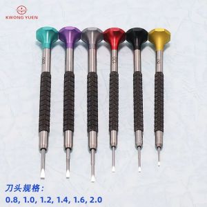 Bộ Tuốc Nơ Vít Đầu Phẳng GYC Micro 6 Chiếc Loại Khe Cắm Milimet Để Sửa Chữa Đồng Hồ Dụng Cụ Tháo Lắp Chính Xác 08-20mm