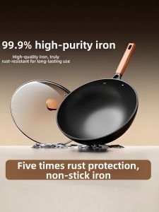 PENGDAHUANG | Pre-Seasoned No-Coating Rust-Resistant Small Iron Wok
