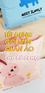 [HỎA TỐC 4H] Túi đựng quần áo mền gối cho bé đi học nhà trẻ mẫu giáo tiểu học vải oxford 2 mặt họa tiết hoạt hình dễ thương TUI2MNHO Urom baby
