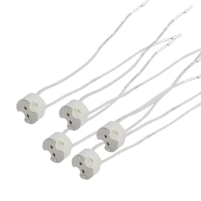 5pcs/lot GU10 MR11 G4 GU5.3 GY6.35 MR16 with Clip LED Bulbs Holder Halogen Socket Pottery and Porcelain Lamp Bases