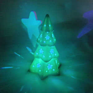 Warm Light Multicolor Ceramic Christmas Atmosphere Lamp