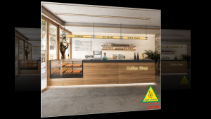 Bàn thu ngân bàn lễ tân bàn tính tiền bằng gỗ MDF QTT509- NỘI THẤT LẮP RÁP VIENDONGADV