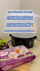 Trio Food Steamer witth Detachable Steam Tray Base (10L)