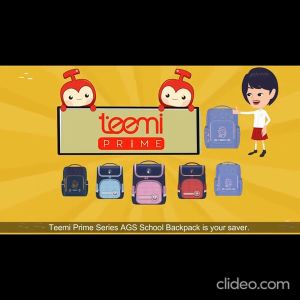 TEEMI PRIME HoppiPac - StarNeon 38/40cm Kids Anti Gravity Ergonomic Primary School Bag Lightweight Water Resistant AGS