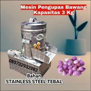 Mesin Kupas Bawang Merah Putih Kap 3 Kg - Alat Pengupas Bawang Daya 135watt