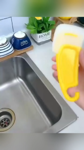 TWOL SHOP Stock no.213，1pcs Zolotar Kitchen Scraper Oil Stain Cleaning Dirty Pan Pot Dishes Cleaner Tools Silicone Spatula Cake