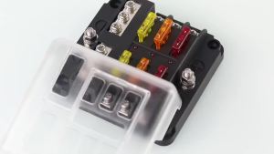 12V Fuse Block 6 Way with LED Indicator Light 12 Volt Fuse Box ATO/ATC Marine Fuse Panel Waterproof 24V For Automotive Boat Car
