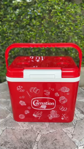 กระติกคาร์เนชัน 18 ลิตร ฝาด้านบนมีช่องวางแก้วน้ำ