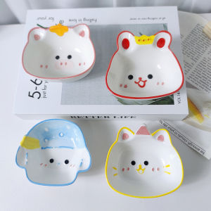 Ceramic Cute Little Butterfly Cartoon Animal Shape Sauce Dish High Temperature Creative Rabbit Dog Small Ceramic Plate