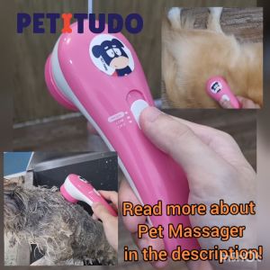Handheld battery-operated Pet Massager. Dry and wet use. Battery not included