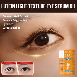 Lutein Light-Texture Eye Serum Oil VC Lutein Eye Light Lines Essence Oil Anti-Wrinkle Firming Fade Eye Bags Fine Lines Massage Essential Oil Whitening Brighten Eye Care