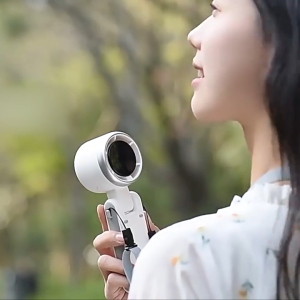 Portable Turbo Handheld Fan with LED Display | Rechargeable Mini Foldable USB Fan Strong Wind Adjustable Speed