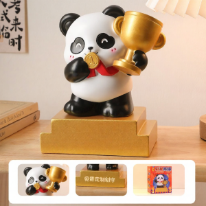 KAQIAO | Customizable Panda Trophy Figurine Gift