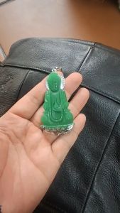 Mặt Dây Chuyền Quan Âm Màu Trắng 70RUH Hàng Xịn Cao Cấp Cao 8cm