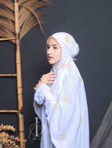 Mukena Dewasa Terusan Lajuran Jasmine rayon bordir