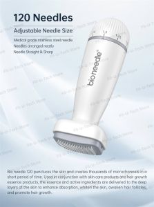 new adjustable derma stamp microneedle 120 pins skin care beard growth scalp hair micro needling derma stamps