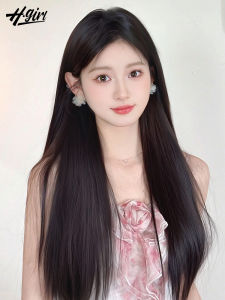 H.GIRL | Natural Looking Straight Long Human Hair Full Lace Wigs Summer