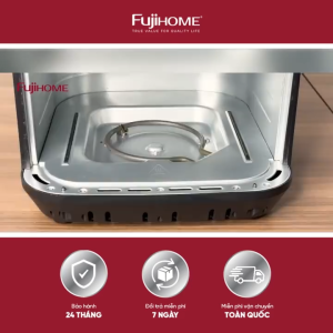 Nồi chiên không dầu 7 Lít điên tử Fujihome A7DH 2000W công nghệ gia nhiệt kép cửa kính cảm ứng 3D 8 chế độ tuỳ chọn nấu