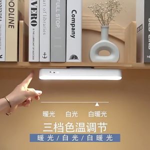 Vimite 3 Colors Wireless Desk Lamp With Remote Control USB Rechargeable Touch Reading Table Light With Angle Adjustment Plate Dimmable Eye Protection Bar Night Lamp for Room Wall Bedroom Dormitory Under Cabinet Lighting