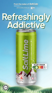 SaltLime 24 x 320ml [Made in Malaysia - Lime Flavoured Soft Drink With Himalayan Salt] [Low Sugar] (Free Bubble Wrap)