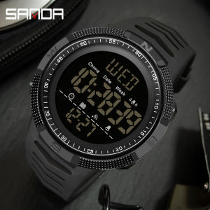 SANDA 6014 Fashion Sports Watch for Men Waterproof Shockproof Military Wristwatch Digital Countdown Watch