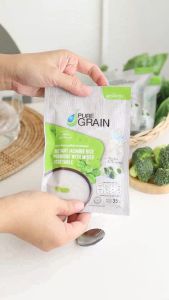 เพียวเกรน โจ๊กกึ่งสำเร็จรูป สูตรโจ๊กผักเขียว (ขนาด 35 กรัม)