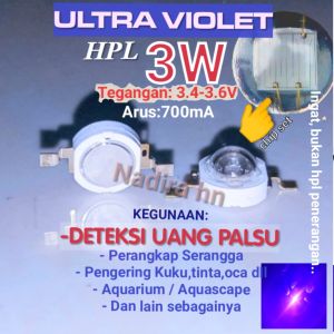 1-4pcs Led UV 3W DC 3.4-3.6V steril bakteri pengering oca kutek cari kalajengking lampu aquaspce perangkap serangga