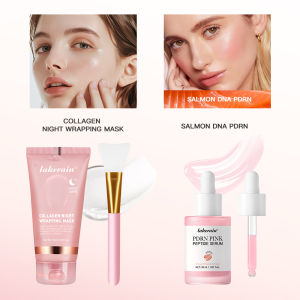 Collagen Wrapping Mask &Salmon DNA PDRN Pink Peptide Serum Pink Glow Serum Remove Skin Darkness Moisturizing Firming Korean Skin