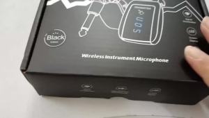 Miwayer Rechargeable Wireless Guitar System for Electric Bass & Pickup 2.4GHz Transmitter Receiver Set Stage Performance